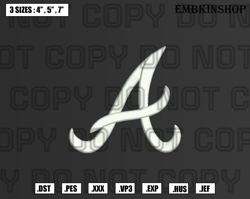 atlanta braves cap logos embroidery design,mlb logo embroidery design,mlb machine embroidery pattern