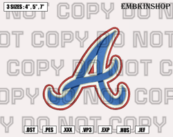 atlanta braves cap logo embroidery design,mlb logo embroidery design,mlb machine embroidery pattern