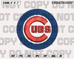 chicago cubs logo embroidery design,mlb logo embroidery design,mlb machine embroidery pattern