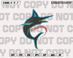 miami marlins alternate logo embroidery designs,mlb logo embroidery design,mlb machine embroidery pattern