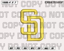 san diego padres cap logo embroidery design,mlb logo embroidery design,mlb machine embroidery pattern