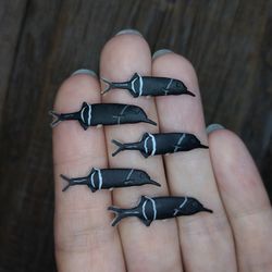 miniature elephantnose fish 5 pcs, tiny fish for diorama, resin art or dollhouse aquarium