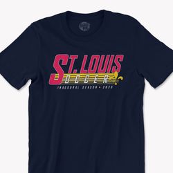 st. louis soccer inaugural season saint louis soccer club t-shirt custom signature st. louis inaugural design saint loui