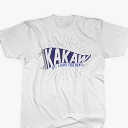 saint louis football shirt kakaw football tee trendy handmade football tshirt game day tailgating battlehawk kakaw tee m