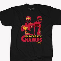 super bowl lvii champions kc dynasty champs mahomes kelce kansas city football shirts handmade kc chiefs super bowl foot