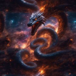 orochi space serpent pattern tileable repeating pattern