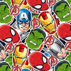 comic book hero stickers tileable repeating pattern