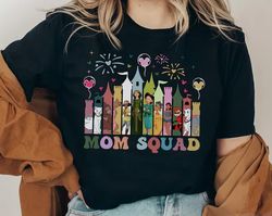 mom squad disney castle shirts, disney mom shirt, mother's day gift tee, cute gift for mom, disneyland family party gift