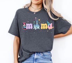 disney minnie mama castle shirt, mom squad disney castle shirts, disney mom shirt, mother's day gift tee, disneyland fam