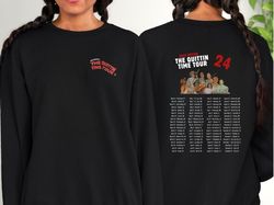 zach bryan crewneck t shirt, zach bryan tour merch, concert sweatshirt, quittin time tour 2024 hoodie gift for fans