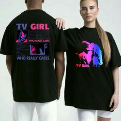 tv girls shirt 2 sides, who really cares tour sweatshirt, tv girls french exit fan gift hoodie, vintage tv girls style