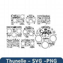 dear santa tray svg bundle, christmas svg, santa tray svg, santa plate svg, santa milk cookies svg, cookies for santa sv