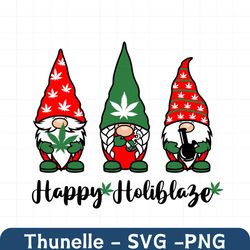 happy holiblaze svg | stoner christmas svg | cannabis gnome | christmas marijuana svg | gnome high svg | weed svg | gnom