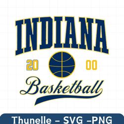 retro indiana basketball est 2000 svg