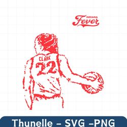 caitlin clark 22 indiana fever wnba player svg