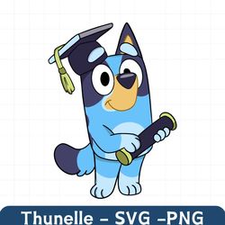 retro bluey graduation cartoon svg