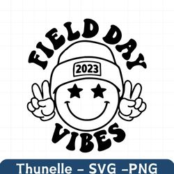 field day vibes 2023 smiley face png