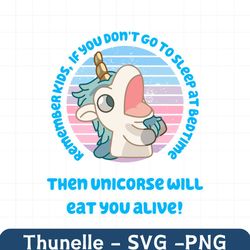 bluey unicorse will eat you alive svg