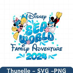 disney sea world family adventure 2024 svg