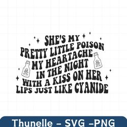 pretty little poison png - plp - country song - digital download - sublimation de
