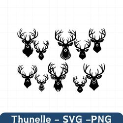 deer svg files - deer head svg graphic bundle instant digital downloads