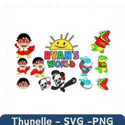 ryan's world bundle svg, ryan's world svg, ryan's world cartoon svg, ryan's w