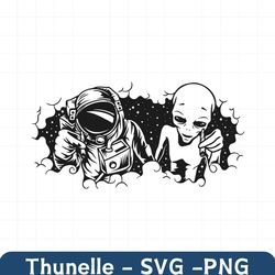 alien and astronaut smoking weed svg | cannabis clipart | marijuana svg | outer space cut file | smoking joint stencil |
