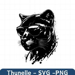 panther with sunglasses , panther svg ,summer t-shirt designs