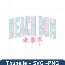 retro varsity summer beach bum sublimation, beach bum png, palm tree, beach coconut, vintage varsity beach