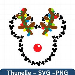 christmas reindeer svg, mouse head reindeer svg, family christmas vacation shirt, svg dxf