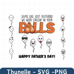 seems like just yesterday we were chillin in your balls png, funny father's day gift, father's day png, personalized fun