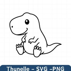 t-rex outline svg cut file for cricut silhouette baby dino cute tyrannosaurus rex j