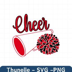 cheer megaphone pom pom svg/png