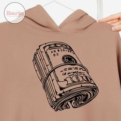 100 dollar money roll dolar bill png sublimation design, money cash png, dollar bills png,roll of money png