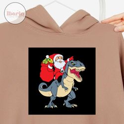 santa riding dinosaur svg, christmas svg, xmas svg, christmas gift, merry christmas, santa svg, christmas dinosaur, sant