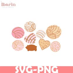 bcafecito y chisme svg design, concha svg mexican sweet bread svg bundle, pan dulce svg files for cricut digital downlo