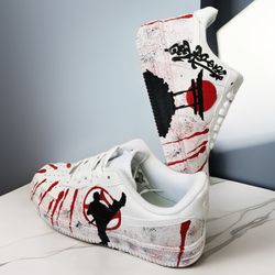 custom inspire shoes air force 1, luxury sexy, gift, white, black, casual sneakers, personalized gifts karate art bbc 1