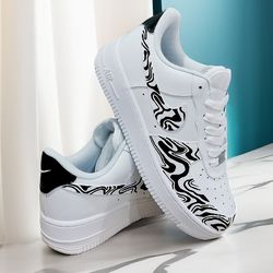 custom inspire shoes air force luxury sexy sneakers pattern, customization personalized gifts bbc1, white and black af1