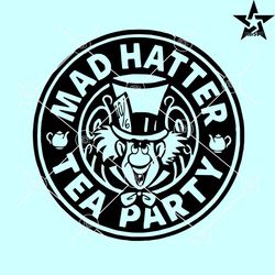 mad hatter svg, mad hatter starbucks svg, disney starbucks svg