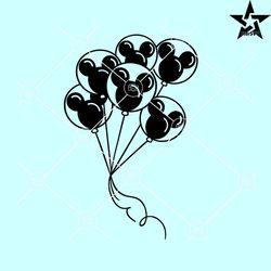 mouse ears balloons svg, mickey balloons svg, balloons disney svg