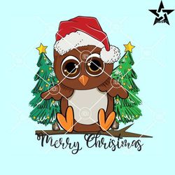 owl with santa hat svg, christmas owl svg, owl with hat svg, christmas svg file