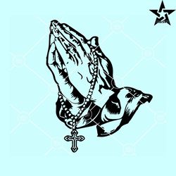 praying hands rosary beads svg, praying hands svg, praying hands with rosary svg, christian shirt svg