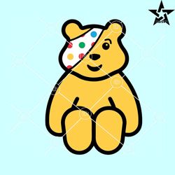 pudsey bear svg, children in need svg, bbc children i need svg, bbc bear logo svg