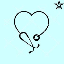 stethoscope heart svg, stethoscope heart shape svg, nurse stethoscope svg