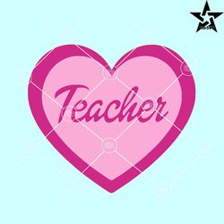 teacher heart barbie svg, teacher barbie svg, pink teacher svg