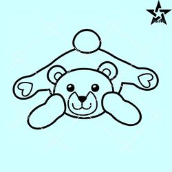 teddy bear clipart svg, bear outline svg, cute bear svg, teddy bear svg, baby bear onesie svg
