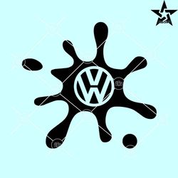 volkswagen logo blob svg, volkswagen splatter svg, volkswagen logo svg