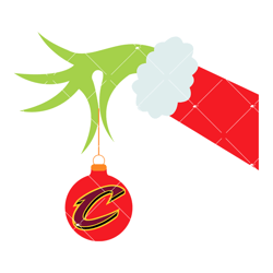 Cleveland Cavaliers Grinch Hand Holding Christmas Svg