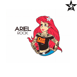 ariel princess disney svg ariel rock tattoo graphic designs files