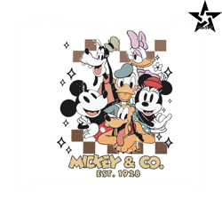 retro vintage disney mickey and co est 1928 svg cricut file